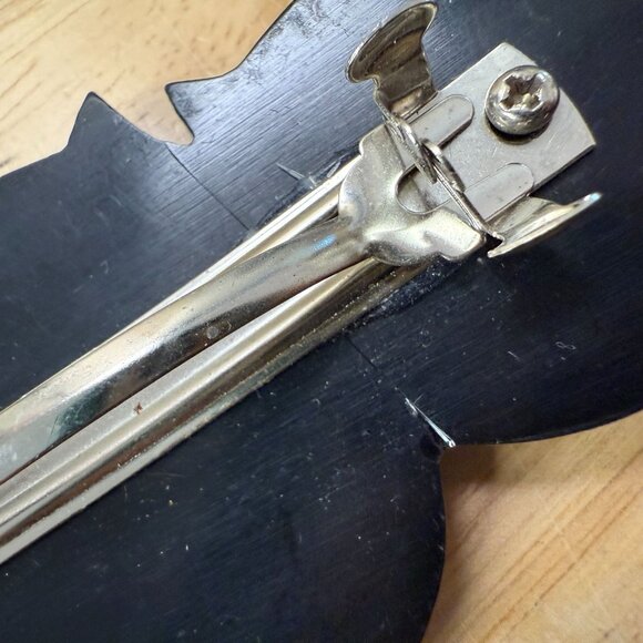 Vintage Lee Sands Owl Barrette Mother-Of-Pearl Inlay Hair Clip 1970s/1980s Handm - Picture 7 of 9